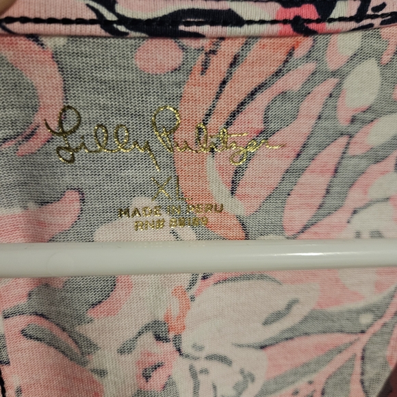 Lilly Pulitzer Vibrant Pink and Navy Midi Dress - Picture 6 of 7